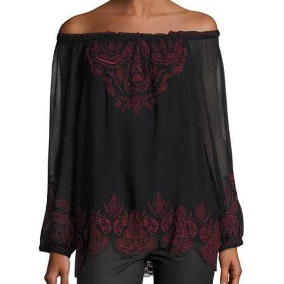 NWT Joie Crepe Off Shoulder Blouse - Picture 2 of 11